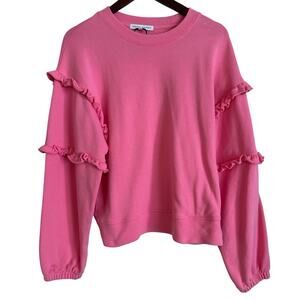 Rebecca Minkoff Evelyn Cotton Sweatshirt in Azalea Pink, Size M